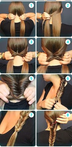 dual braid hair tuto Everyday Braided Hairstyles, Everyday Braids, Messy Fishtail Braids, Quick Braids, Simple Updo, Balayage Blonde, Hairstyle Trends, Popular Haircuts