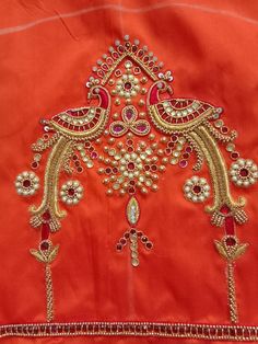 Full Blouse Designs, Blouse Designs For Saree, Jewel Embroidery, Shivratri Photo, Paithani Blouse, Jewelry Embroidery, Peacock Embroidery Designs, Net Blouse, Maggam Work Designs