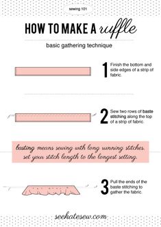 how to make a ruffle sewing pattern with instructions for beginners and fabricers