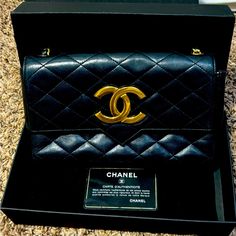 Chanel Matelasse Flap Chain Shoulder Bag. Lamb Skin Black Chanel Purse, Chanel So Black Flap Bag, All Black Chanel Bag, Chanel Lambskin Clutch, Chanel Vintage Classic Double Flap Bag Quilted Lambskin Medium, Chain Shoulder Bag, Chanel Bag, Carry On, Bag Lady