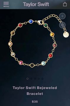 Taylor Swift Midnights Merch, Taylor Swift Charm Bracelet, Bejeweled Bracelet Taylor Swift, Bejeweled Taylor Swift Bracelet, Eras Tour Jewelry, Tswift Bracelets, The Eras Tour Bracelets, Taylor Swift Necklace, Taylor Swift Bracelet Ideas