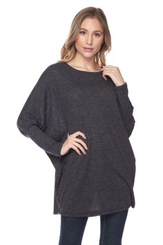 -Ribbed Knit Long Slv Pull Over Tunic, Women Tunic Sweatshirt -Relaxed Tunic, Long Sleeve Crew Neck Shirt, Oversized Sweatshirt Top -       STYLE : N30717 This ribbed knit long sleeve tunic is perfect for winter fashion and casual wear. The pullover style makes it easy to wear and the ribbed knit adds texture and warmth. The tunic length is great for pairing with leggings or skinny jeans. It's a versatile piece that can be dressed up or down depending on the occasion. ✅ Ribbed knit fabric adds t Oversized Cozy Knit Top For Layering, Cozy Oversized Knit Top For Layering, Oversized Ribbed Knit Top For Fall, Batwing Sleeve Sweater For Layering, Oversized Knit Top With Ribbed Neckline, Cozy Tops With Ribbed Neckline For Fall, Cozy Top With Ribbed Neckline For Fall, Cozy Fall Top With Ribbed Neckline, Oversized Textured Knit Top