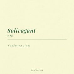 the title page for solitagant by wandering alone