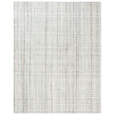 a white rug with grey lines on it