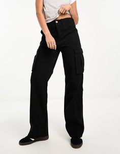 Bershka straight leg cargo pants in black | ASOS Baggy Straight Cargo Jeans, Black Wide Leg Cargo Jeans With Patch Pockets, Black Utility Cargo Jeans With Patch Pockets, Black Straight Leg Cargo Jeans With Patch Pockets, High Rise Black Cargo Jeans With Patch Pockets, Urban Black Cargo Pants With Patch Pockets, Black Cargo Pants With Patch Pockets For Work, Black Mid-rise Cargo Pants With Hip Pockets, Mid-rise Black Cargo Pants With Hip Pockets