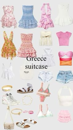 greece suitcase 🇬🇷🌊🐚🥥 Surfergirl Style, Sup Girl, Greece Outfit, Preppy Summer Outfits, Outfit Inspo Summer, Italy Outfits, Casual Preppy Outfits, Clothes And Shoes