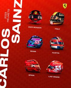 the official poster for the 2012 season of the ferrari team, featuring various race cars