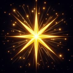 an abstract golden star with many small stars