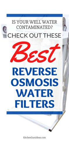 the best reverse osmosis water filters