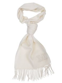 Wsdalia Scarf from Max MaraComposition: 100% Cashmere Max Mara Coat, White Scarves, Cashmere Color, Camel Color, Luxury Shop, Italian Style, Max Mara, Italian Fashion, Logo Embroidered