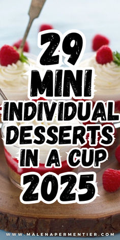 mini individual desserts in a cup