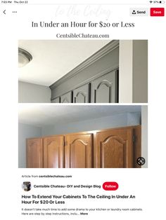 an article about how to paint cabinets in under $ 20