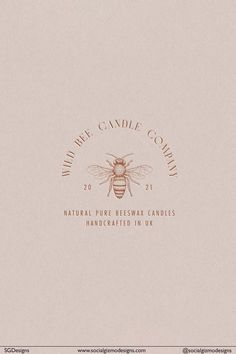 Bee Logo Design, Honey Logo, Vintage Logo Design, Aromatherapy Logo, Premade Logo Design designermaker #logotip💯 Honey Branding Design, Bee Typography, Bee Logo Ideas, Aromatherapy Logo, Bee Logo Design, Candle Logo Design, Logo Bee, Classy Logos, Honey Logo