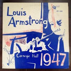 a book with an image of louis armstrong on the front and back cover in blue