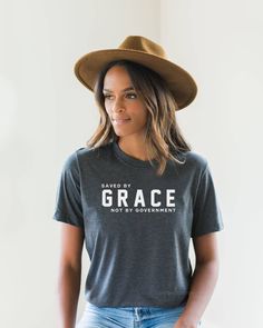 Designed for comfort, our unisex tees are created out of a super soft blend of polyester + combed and ring-spun cotton. The extra length from the unisex sizing makes these tees perfect for knotting or tucking. Speak Truth, Embroidered Bracelet, Word Bracelet, Saved By Grace, White Charcoal, Speak The Truth, By Grace, Black Charcoal, Charcoal Grey