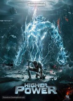 a movie poster for the film high power with an image of a man kneeling down