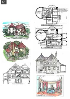 architectural drawings and plans for a house