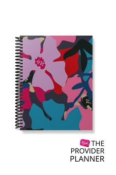 a pink and blue floral print notebook with the title how to use the providder planner