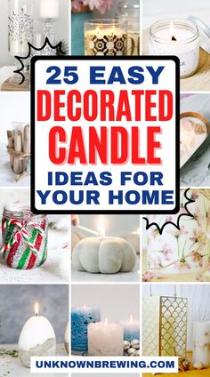 25 easy decorated candle ideas for your home