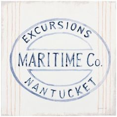 the logo for excursions maritime co in nantucket, new york city