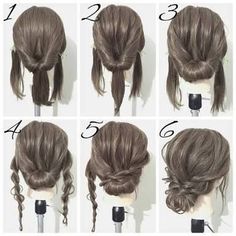 Chignon Simple, Diy Updo, डिजाइनर कपड़े, Low Bun Hairstyles, Shoulder Hair, Fishtail Braid, Peinados Fáciles Para Cabello Corto, Work Hairstyles, Penteado Cabelo Curto