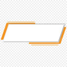 an orange and white rectangular frame on a transparent background, with the edge cut out