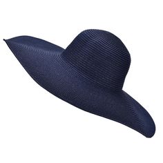 Extra Large Wide Brim Floppy Straw Sun Hat-Hats-Innovato Design-Navy Blue-Innovato Design Packable Beach Season Hat, One Size Fits Most, Packable Hat For Beach Season, Trendy Blue Wide Brim Hat, Trendy Blue Bucket Hat For Vacation, Trendy Fedora Sun Hat For Pool, Summer Travel Blue Straw Hat, Summer Blue Straw Travel Hat, Packable Fedora Hat For Beach Season, Trendy Blue Travel Hat