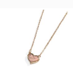 Dandy Necklace Everyday Layering Dainty Marble Look Reverse It For A Solid Gold Heart 16”+3 Park Lane Jewelry, Necklace Everyday, Park Lane, Fashion Jewelry Necklaces, Gold Heart, Heart Of Gold, Dandy, Pink Heart, Heart Necklace