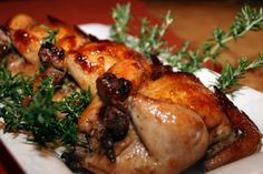 a close up of a plate of food with meat