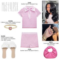 Pink Brunch Outfits Black Women, Brunch Outfits Black Women, Ice Cream Outfit, Pink Brunch, Cream Outfit, Vacation Outfits Women, Cute Vacation Outfits, Brunch Outfits, Outfits Black Women