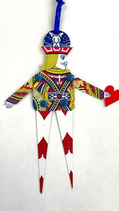 a paper doll made to look like a clown