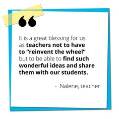 a quote from naanee teacher on teaching