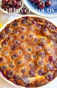 an image of a pie with cherries on it