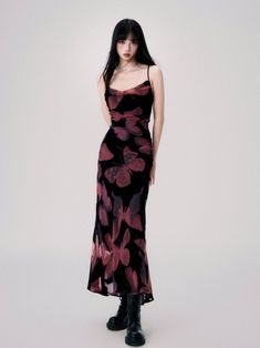 Velvet Butterfly Swing Collar Backless Strap Dress – ARCANA ARCHIVE Feminine Fits, Dark Feminine, Pitcairn Islands, Strap Dress, British Indian, Look Cool, 8 M, Slip Dress, Velvet