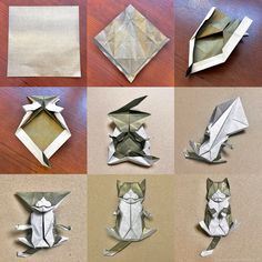 several pictures of different types of origami