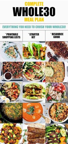 the complete whole 30 meal plan includes everything you need to crush your whole 30 meals