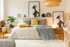 Transitional Bedroom Design, Warm Bedroom, Transitional Bedroom, Modern Bedroom Interior, Gray Bedroom, Decor Essentials, Stylish Home Decor, Bedroom Art, Bedroom Wall Art