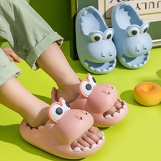 Playful Adventures Await: Introducing our Kid's Hippo Sliders! These adorable sliders bring smiles with their charming hippo shape. Designed for comfort and fun, they're the perfect companions for your child's joyful escapades. Get ready to slide into a world of laughter and comfort. Grab a pair today!" Playful Non-slip Slip-on Slides, Non-slip Playful Flat Flip Flops, Playful Non-slip Flat Flip Flops, Non-slip Playful Slide Flip Flops, Playful Non-slip Synthetic Slides, Playful Non-slip Slide Flip Flops, Fun Non-slip Synthetic Slippers, Playful Synthetic Slides With Round Toe, Non-slip Round Toe Fun Slides