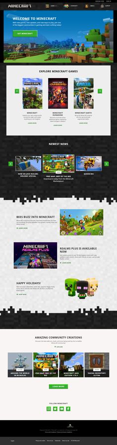 Minecraft website in 2019 Take A