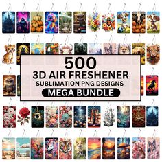 500 air freshener sublimation photos mega bundle