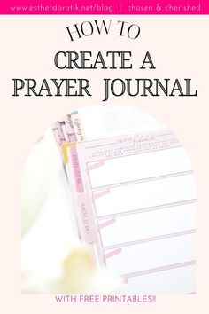 how to create a prayer journal with free printables