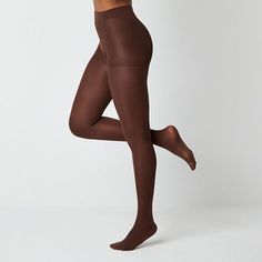 These women's opaque tights by Mixit are a must-have for your cold-weather wardrobe. They're crafted from a soft stretch-knit with a control top for added support. Wear them with boots and dresses. Features: OpaqueSupport: Control TopFiber Content: 86% Nylon, 14% SpandexFabric Description: KnitBrief Fiber Content: 98% Lycra Spandex, 2% NylonCare: Machine WashCountry of Origin: Imported Solid Color Soft Touch Tight Tights, Tight Solid Hosiery For Fall, Fall Compression Tights, Compressive Full-length Tights For Fall, Solid Elastane Hosiery For Fall, Fall Elastane Tights, Fitted Full-length Brown Tights, Fitted Full Length Brown Tights, Brown Fitted Full-length Tights