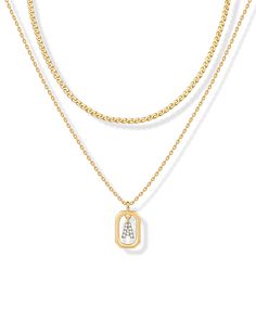 PRICES MAY VARY. Showcase your unique style with our trendy initial letter pendant, measuring 5.8mm in height and 10mm in width, suspended within a sleek rectangular frame for a modern twist on a classic piece. With a versatile 19" adjustable slider cable chain and a 14" layering Singapore chain with a 2" extender, you're set for any look, whether it's for a casual day out or a sophisticated evening affair. Make a statement with this personal and stylish addition to your jewelry collection! Craf Framed Initials, Layering Necklaces, Letter Pendant Necklace, Modern Necklaces, Letter Pendants, Initial Letter, Necklaces For Women, Chic Accessories, Layered Necklace