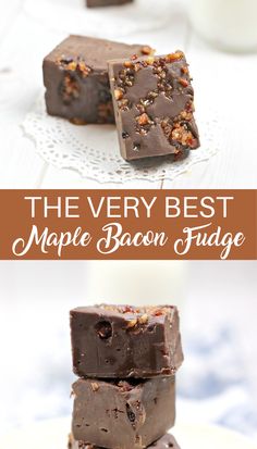 the very best maple bacon fudge is made with only 3 ingredients and it's so good to eat