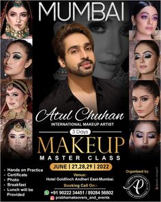 Makeup Poster | New Idea ... Graphics All Type Working Makeup Pamphlet Design, Makeup Workshop Poster, Makeup Poster Design Graphics, Makeup Poster Design Graphics Make Up, Banner Design For Makeup Artist, Makeup Class Flier Designs, Class Poster Design