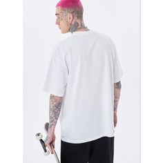 Summer Cotton Solid Color White Oversized T-shirt  Fabric: 100%cotton  Style: Leisure Size: S, M, L, XL, 2XL, 3XL Color: White, Yellow  Occasion: Outdoor, Daily,  Vacation Urban Oversized Short Sleeve T-shirt, Boxy Fit Drop Shoulder T-shirt, White Boxy Fit Urban T-shirt, Baggy Short Sleeve T-shirt With Letter Print, White Boxy Fit Drop Shoulder T-shirt, Casual White T-shirt With Boxy Fit, Baggy White Short Sleeve Tops, White Baggy Short Sleeve Top, Basic Streetwear T-shirt With Drop Shoulder