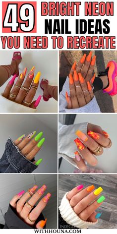 neon nail designs that you need to recreat in the fall and winter season