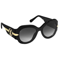 A Pair of Louis Vuitton Paris Texas Sunglasses Authentic With Receipt Case Box Etc Louis Vuitton's Paris Texas Range in Black and Gold the designs from this line are very sought-after. Rare edition which includes this gorgeous pair of sunglasses. The piece has a large round frame with LV motifs and equestrian detail on the arms Comes with pouch, glasses box, brand new dust cloth, LV box, ribbons, care info and receipt, unused gift tag A super item and complete so a wonderful gift to give or rece Louis Vuitton Glasses, Louis Vuitton Paris, Louis Vuitton Sunglasses, Designer Glasses, Shield Sunglasses, Paris Texas, Couture Vintage, Tech Fashion, Cool Sunglasses