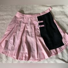 Questions? Leave A Comment Below! Pastel Goth Pink Bottoms For Summer, Pink Pastel Goth Bottoms For Summer, Pastel Goth Pink Mini Skirt, Edgy Pink Skirt For Spring, Edgy Pink Spring Skirt, Pastel Goth Fitted Pink Skirt, Fitted Pastel Goth Pink Skirt, Y2k Pink Skort For Spring, Pink Y2k Skort For Spring