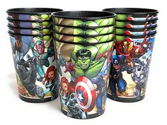 PRICES MAY VARY. Marvel Avengers Superhero Birthday Party Supplies Bundle Set includes: 12 Plastic Reusable Favor Cups 16oz Marvel Avengers Superhero Birthday Party Supplies Set of 12 16oz Plastic Reusable Favor Cups Set of 12 16oz Plastic Reusable Favor Cups.